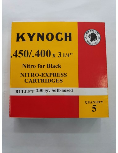 Kynoch 450/400 3 1/4 Nitro for Black 230gr Soft Nosed